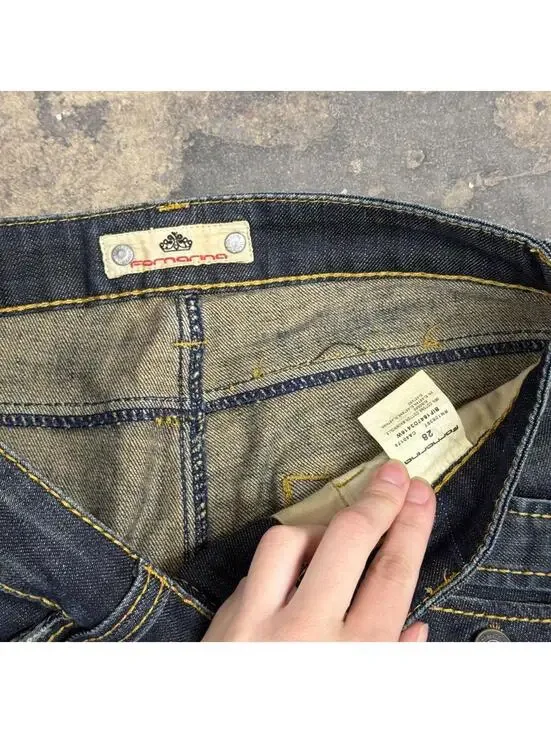 Vintage Fornarina Dark Wash Low Rise Y2K Cargo Pocket Skinny Jeans 26 - Picture 4 of 8